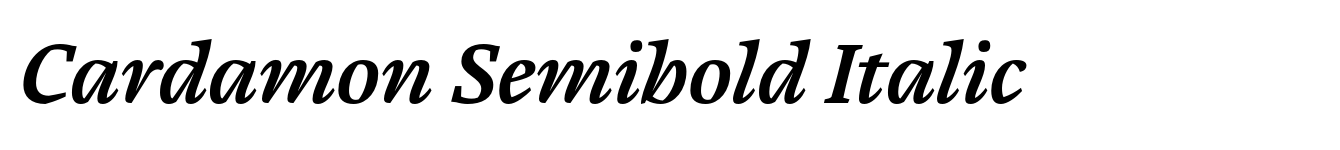 Cardamon Semibold Italic